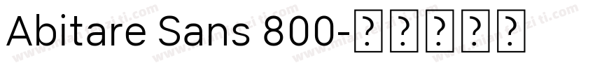 Abitare Sans 800字体转换